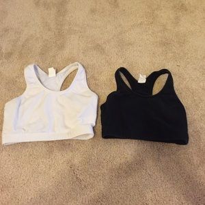 BUNDLE black and white sports bras SHIPS SAME DAY