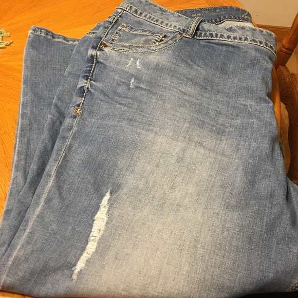 Lane Bryant Denim Distressed Capris