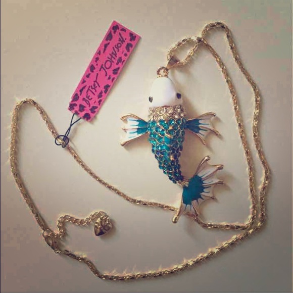 Betsey Johnson Koi Fish Crystal Necklace