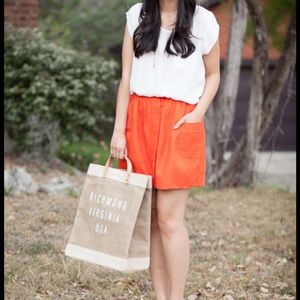 J. Crew Dorrie Orange Skirt Size 6
