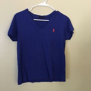 Blue shirt sleeve shirt