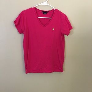 Pink short sleeve shirt