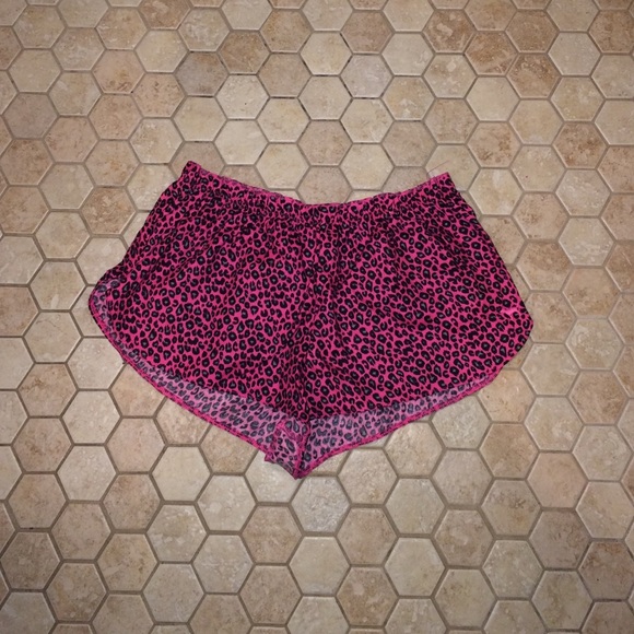 Pink by Victoria's Secret cheetah pajama shorts