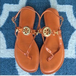 Tory Burch orange sandals size 6