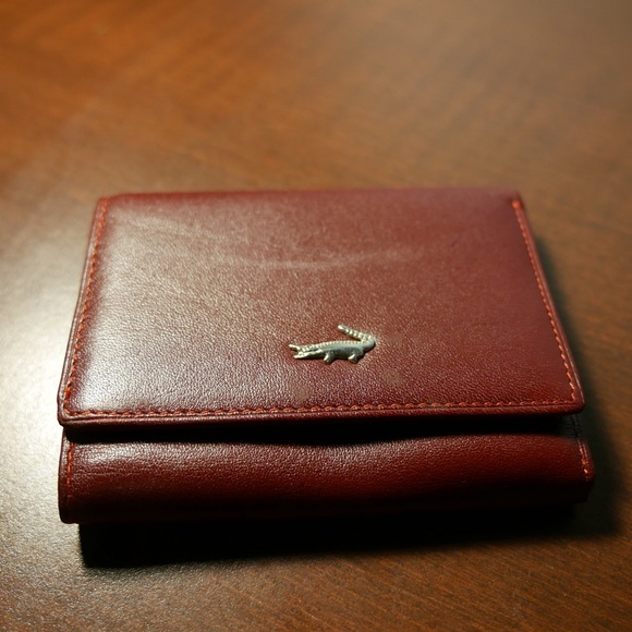 Lacoste Red Leather Wallet