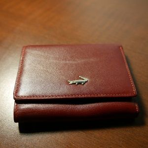 Lacoste Red Leather Wallet