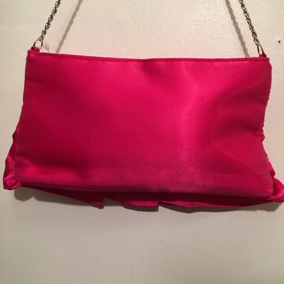 Pink Satin La Regale Clutch - Picture 2 of 3