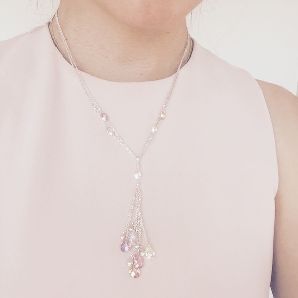 Sterling Silver Rainbow Necklace & Earring Set