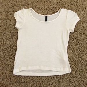 white crop top