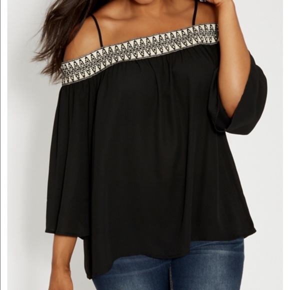 Chiffon Off the Shoulder Top NWT