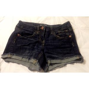 Dark navy blue midi shorts