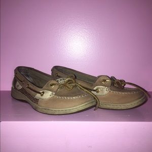 Sperry Top Sider Shoes with Gold Sparkles