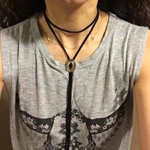 Bolo tie choker necklace.*FREE gift with purchase*