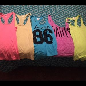 5 piece Victoria's Secret PINK tank top set