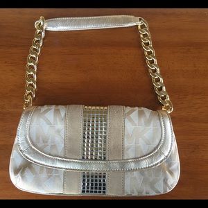 Michael Kors gold clutch