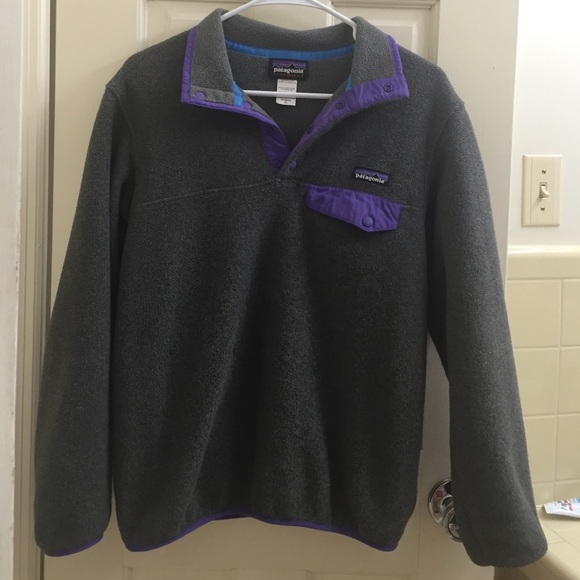 Patagonia Other - Gray Patagonia with purple trim
