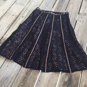 Vintage Floral Detailed Circle Skirt