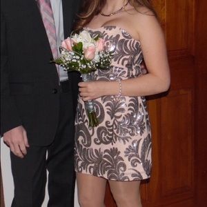 Short Champagne Party Dress