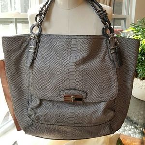 Sold!!Coach Handbag large,snakeskin print