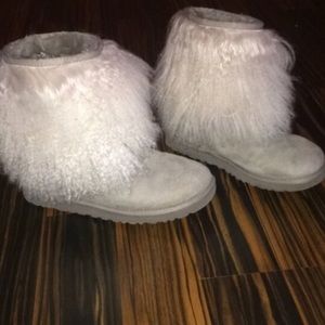 Grey Furry Ugg boots