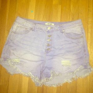 High waisted jean shorts!!