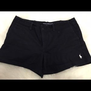 Navy polo shorts