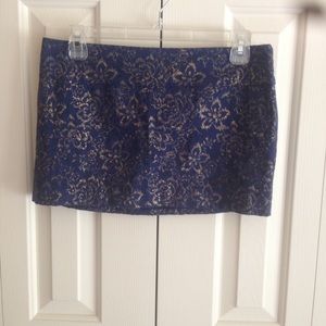 A&F Gold Threaded Mini Skirt