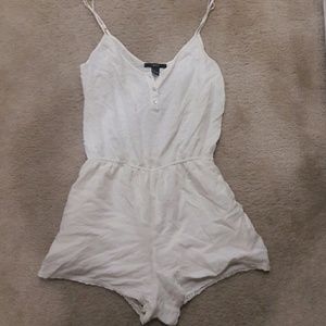 White Romper with lace detail