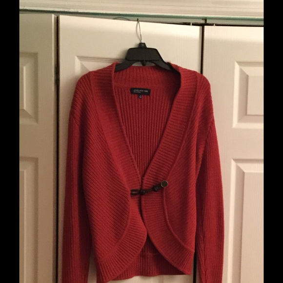 Dark orange cardigan