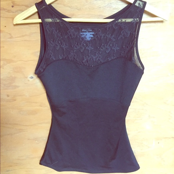 Sexy black lace spanx tank