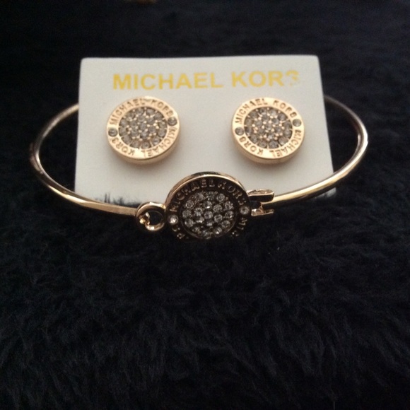 Michael Kors bangle and earring set. - Picture 2 of 2