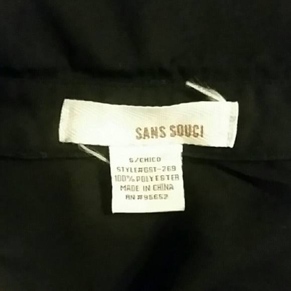 NWOT Open-Back Sheer Button-Down Tank - Picture 4 of 6