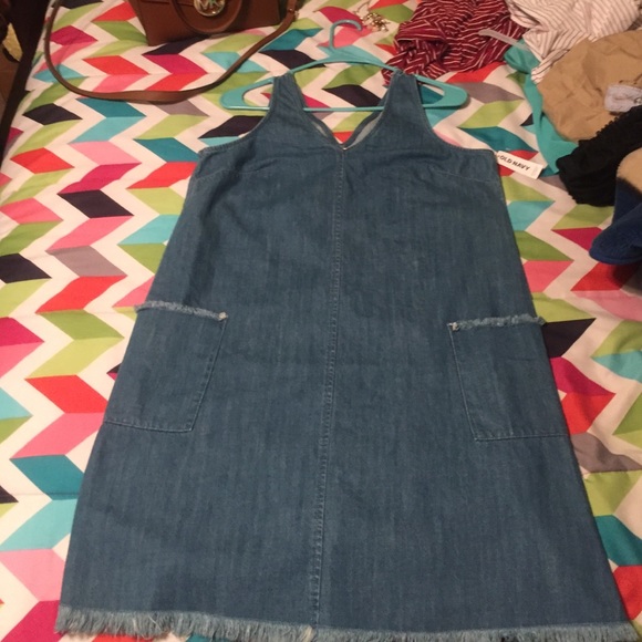 Old Navy- V Neck Denim Dress - Picture 2 of 3