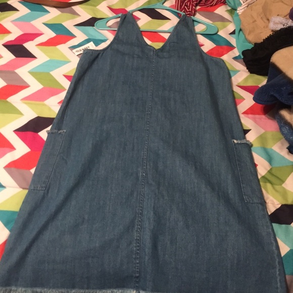 Old Navy- V Neck Denim Dress - Picture 3 of 3