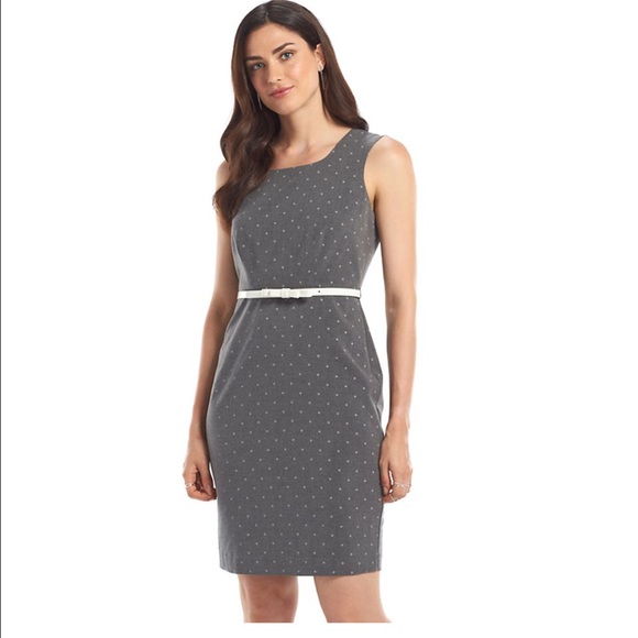 Elle Dresses & Skirts - 🆕 Women's Elle White Dotted Sheath Dress