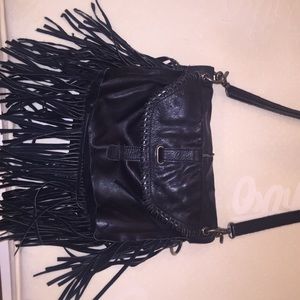 Free people leather tassel bag