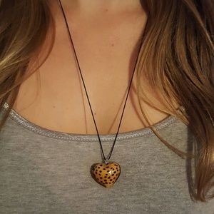 Cheetah heart necklace