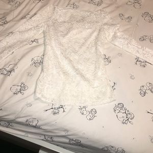 White off the shoulder shirt size small