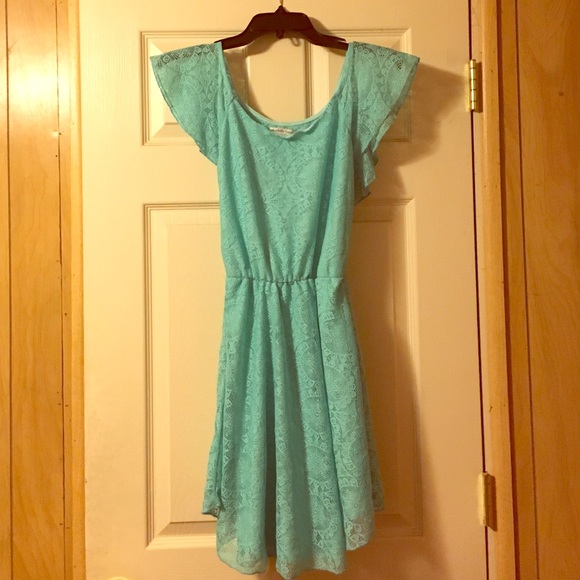 Charlotte Russe Lace Overlay Skater Dress