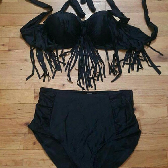 Plus Size swimwear Women High waisted Bathing Suit - Picture 2 of 4