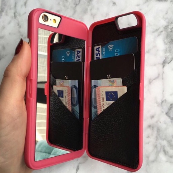 ❌LAST ONE❌Pink mirror/wallet case iPhone 6/6s plus