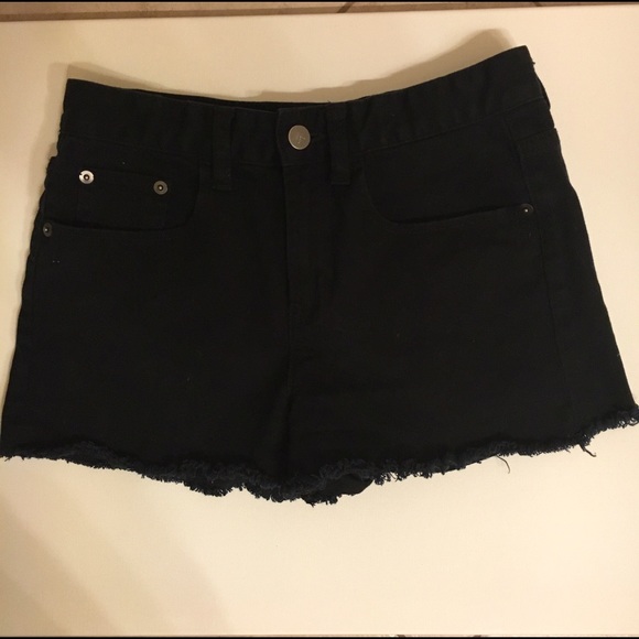 Black High-Waisted Shorts