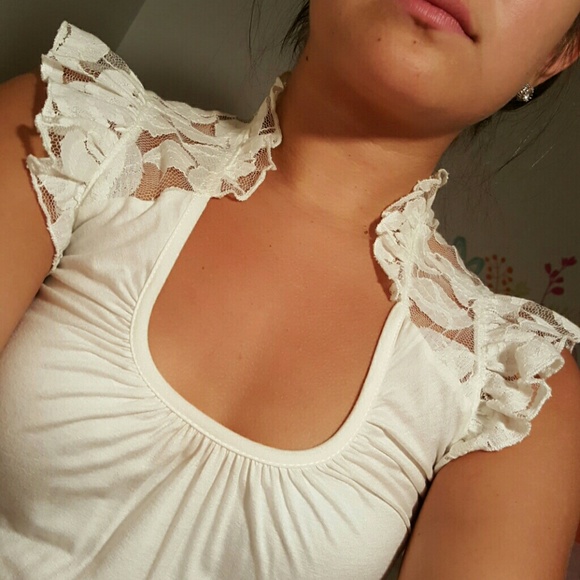 Forever 21 cream lace top!