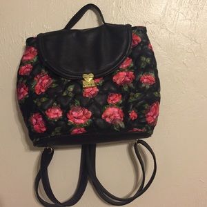 Betsy Johnson floral backpack