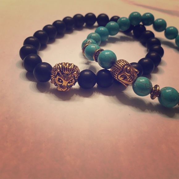 Buddha and lion bracelet