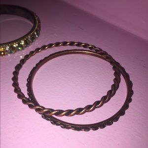 Copper & Black Bangle Bracelets