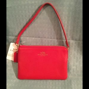 (SOLD) Coach Red Wristlet