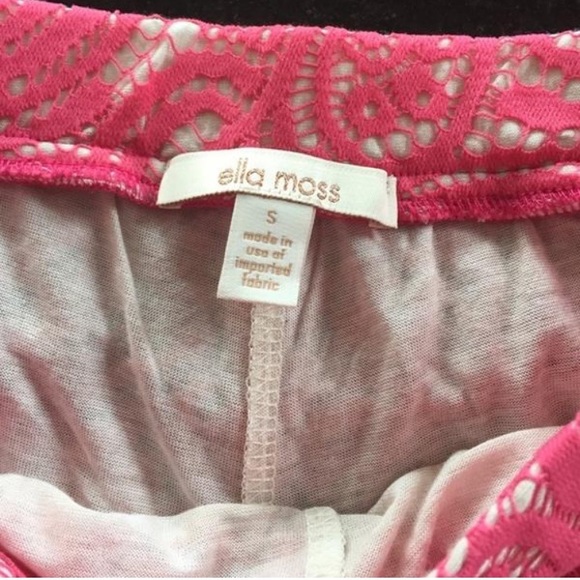 Pink lace knitted Ella Moss shorts super cute NWOT - Picture 2 of 3