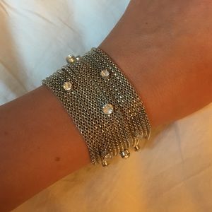Crystal thread adjustable cuff bracelet!