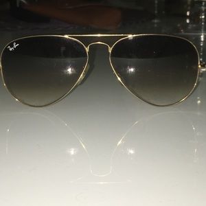 Authentic ray ban gold aviators